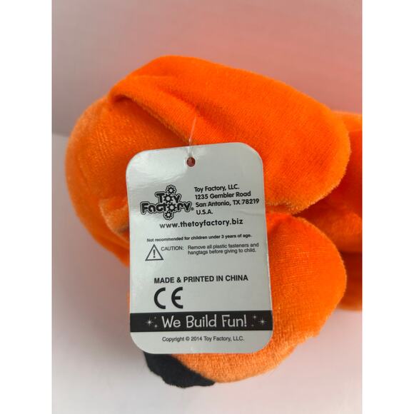 Toy Factory Orange Puppy Dog Plush Stuffed Animal 9" 2014 Carnival Prize - Picture 5 of 9